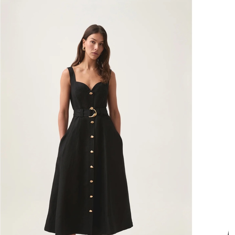 Clay Belted Midi Dress